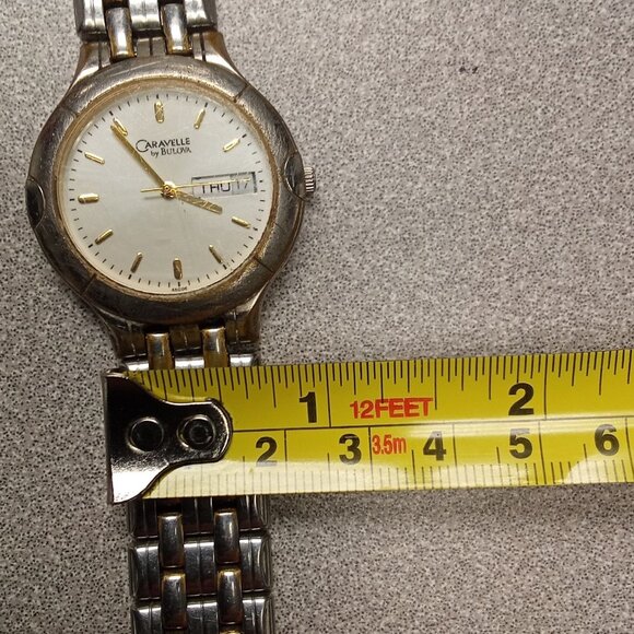 Caravelle By Bulova Mens Quartz Watch With Day/Date Display Stainless Steel Band - Picture 5 of 6